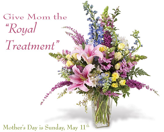 Send a burst of spring flowers to Mom for Mother's Day from Scott's House of Flowers