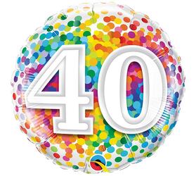 Happy 40th Birthday Mylar Balloon from Scott's House of Flowers in Lawton, OK