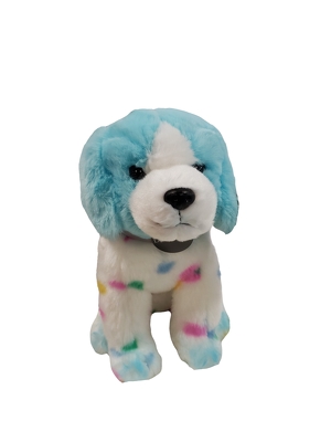 Plush Blue Dog with Multi Color Spots from Scott's House of Flowers in Lawton, OK