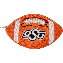 OSU Football Beaded Coin Pouch from Scott's House of Flowers in Lawton, OK