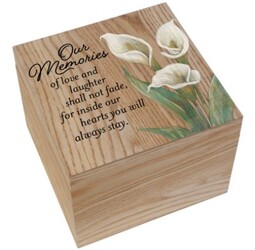 Memory Box with Lilies from Scott's House of Flowers in Lawton, OK