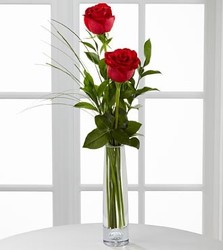 <b>2 Rose Budvase</b> from Scott's House of Flowers in Lawton, OK