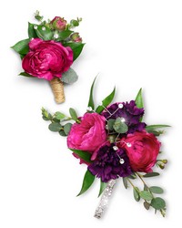 Allure Corsage and Boutonniere Set from Scott's House of Flowers in Lawton, OK