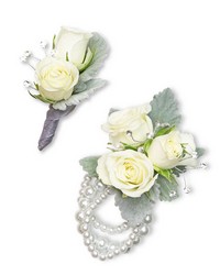 Virtue Corsage and Boutonniere Set from Scott's House of Flowers in Lawton, OK