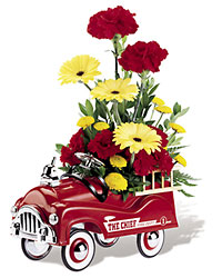 <b>Fire Engine Bouquet</b> from Scott's House of Flowers in Lawton, OK