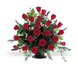 Blooming Red Rose Basket