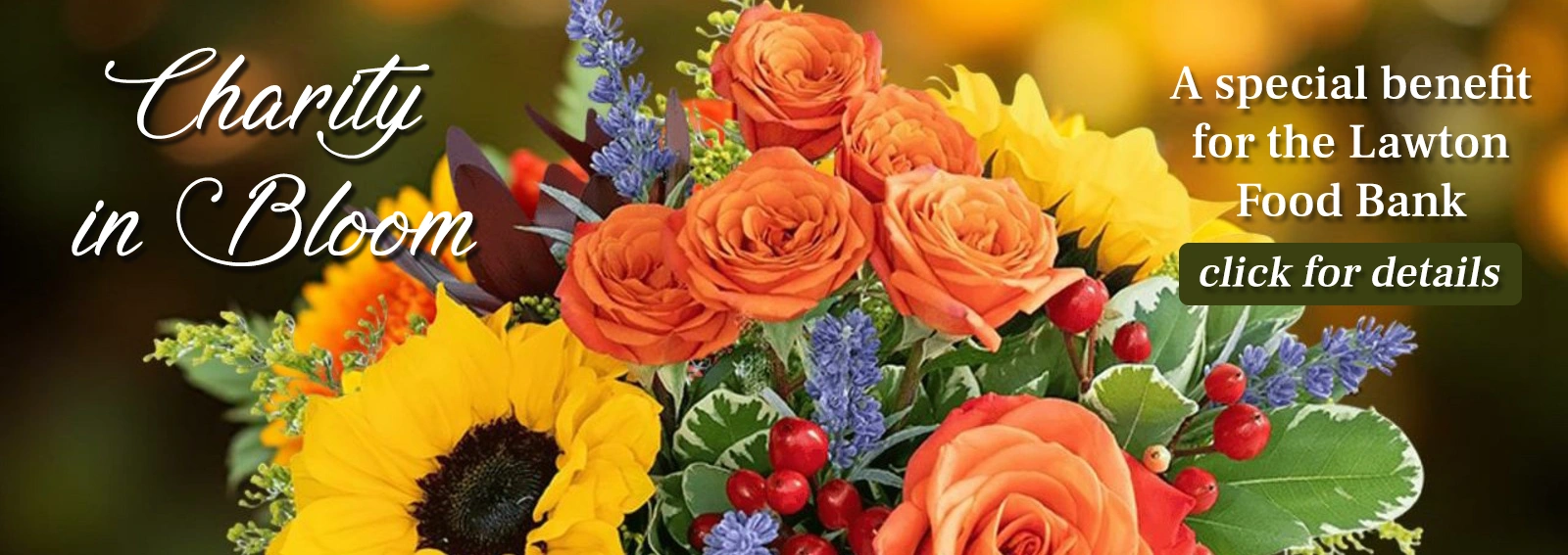 Charity in Bloom. 10% of all purchases of our 