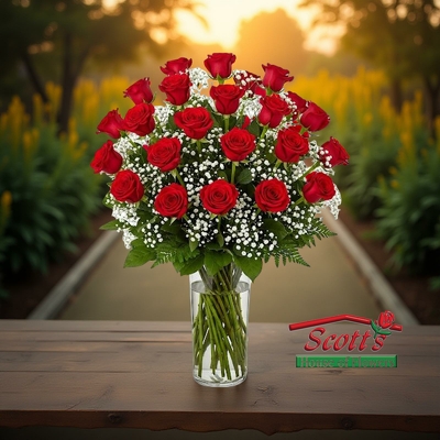 <b>Three Dozen Red Premium Long Stem Roses</b> from Scott's House of Flowers in Lawton, OK