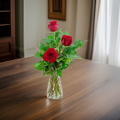 Red Roses (3) from Scott's House of Flowers in Lawton, OK