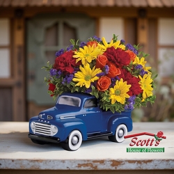 <b>'48 Ford Pickup Bouquet</b> from Scott's House of Flowers in Lawton, OK