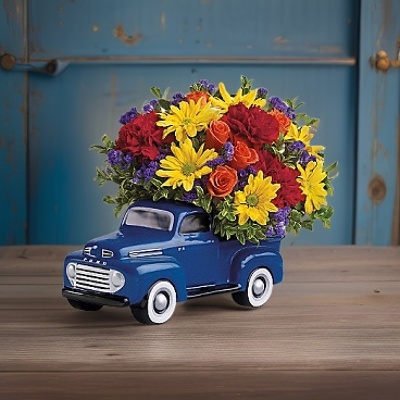 <b>'48 Ford Pickup Bouquet</b> from Scott's House of Flowers in Lawton, OK