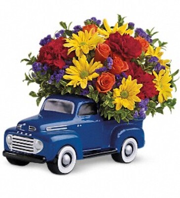 <b>'48 Ford Pickup Bouquet</b> from Scott's House of Flowers in Lawton, OK