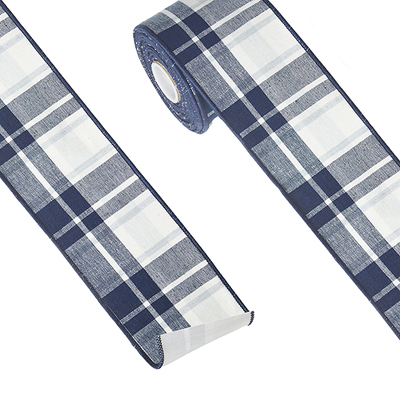White and Blue Plaid Ribbon from Scott's House of Flowers in Lawton, OK