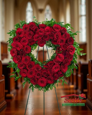 Abiding Love Heart from Scott's House of Flowers in Lawton, OK