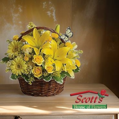 Basket Full of Wishes from Scott's House of Flowers in Lawton, OK