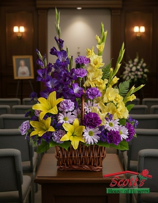 Basket of Memories from Scott's House of Flowers in Lawton, OK