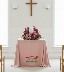 Bed of Pink Roses from Scott's House of Flowers in Lawton, OK