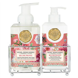 Blush Peony Foaming Soap and Lotion Caddy from Scott's House of Flowers in Lawton, OK