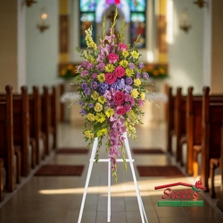 Bright and Beautiful Spray from Scott's House of Flowers in Lawton, OK