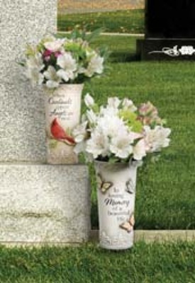 Cemetery Vase from Scott's House of Flowers in Lawton, OK