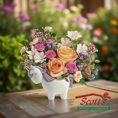 Charmed Unicorn Bouquet from Scott's House of Flowers in Lawton, OK