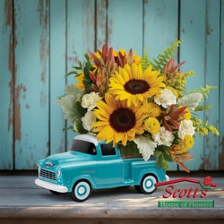 <b>Chevy Pickup Truck Bouquet</b> from Scott's House of Flowers in Lawton, OK
