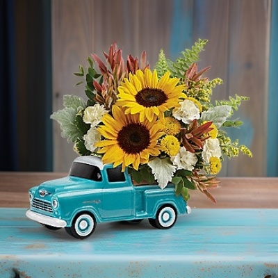 <b>Chevy Pickup Bouquet</b> from Scott's House of Flowers in Lawton, OK