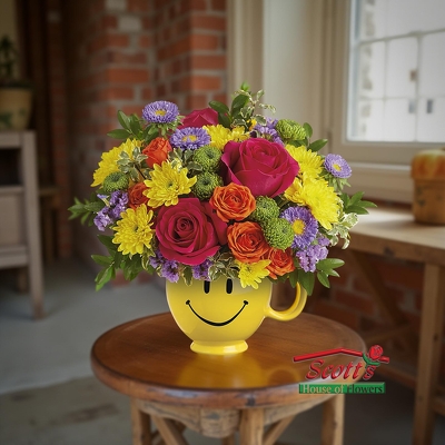 Choose Happy Bouquet from Scott's House of Flowers in Lawton, OK