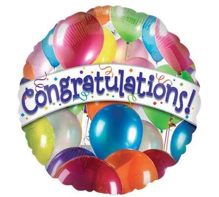 Congratulations Mylar Balloon from Scott's House of Flowers in Lawton, OK