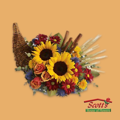 Classic Cornucopia from Scott's House of Flowers in Lawton, OK