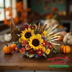 Classic Cornucopia (F11) from Scott's House of Flowers in Lawton, OK