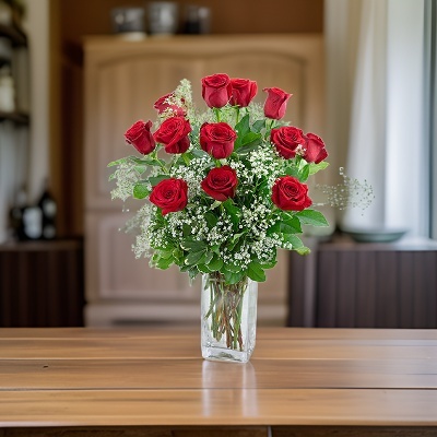 <b>One Dozen Red Premium Long Stem Roses</b>