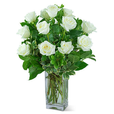 White Roses (12) from Scott's House of Flowers in Lawton, OK
