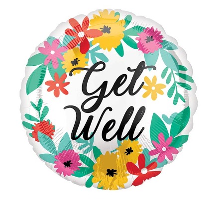Get Well Floral Mylar Balloon from Scott's House of Flowers in Lawton, OK