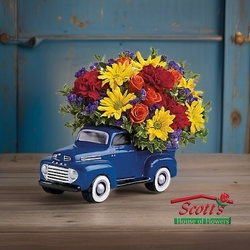 <b>'48 Ford Pickup Bouquet</b> from Scott's House of Flowers in Lawton, OK