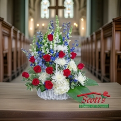 Freedom Tribute Basket from Scott's House of Flowers in Lawton, OK