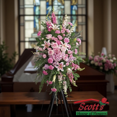 Glorious Farewell Spray from Scott's House of Flowers in Lawton, OK