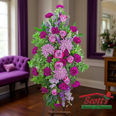 Gracefully Majestic Standing Spray from Scott's House of Flowers in Lawton, OK