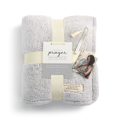 Gray Prayer Blanket (HOPE & HEALING) from Scott's House of Flowers in Lawton, OK