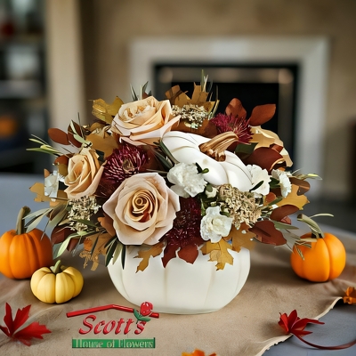 Harvest Charm Pumpkin from Scott's House of Flowers in Lawton, OK