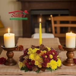 Harvest Happiness Centerpiece from Scott's House of Flowers in Lawton, OK