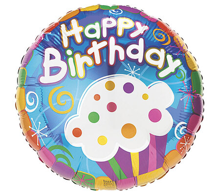 Happy Birthday Cupcake Mylar Balloon from Scott's House of Flowers in Lawton, OK