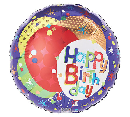 Happy Birthday Patterned Mylar Balloon from Scott's House of Flowers in Lawton, OK