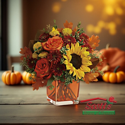 Hello Autumn Bouquet from Scott's House of Flowers in Lawton, OK