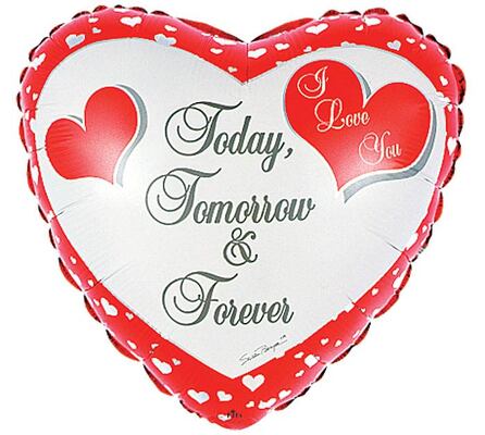 I Love You Today Tomorrow Forever Mylar Balloon from Scott's House of Flowers in Lawton, OK