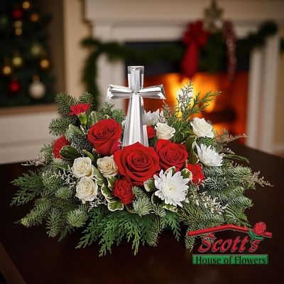 Joy of Light Crystal Cross Bouquet (C3) from Scott's House of Flowers in Lawton, OK