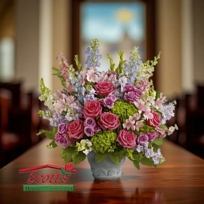 Keep Blooming Funeral Arrangement from Scott's House of Flowers in Lawton, OK
