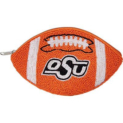 OSU Football Beaded Coin Pouch from Scott's House of Flowers in Lawton, OK