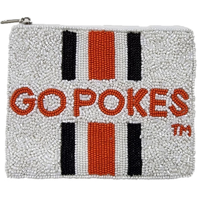 OSU Go Pokes Beaded Coin Pouch from Scott's House of Flowers in Lawton, OK