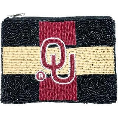 OU Beige & Red Cross Coin Pouch from Scott's House of Flowers in Lawton, OK